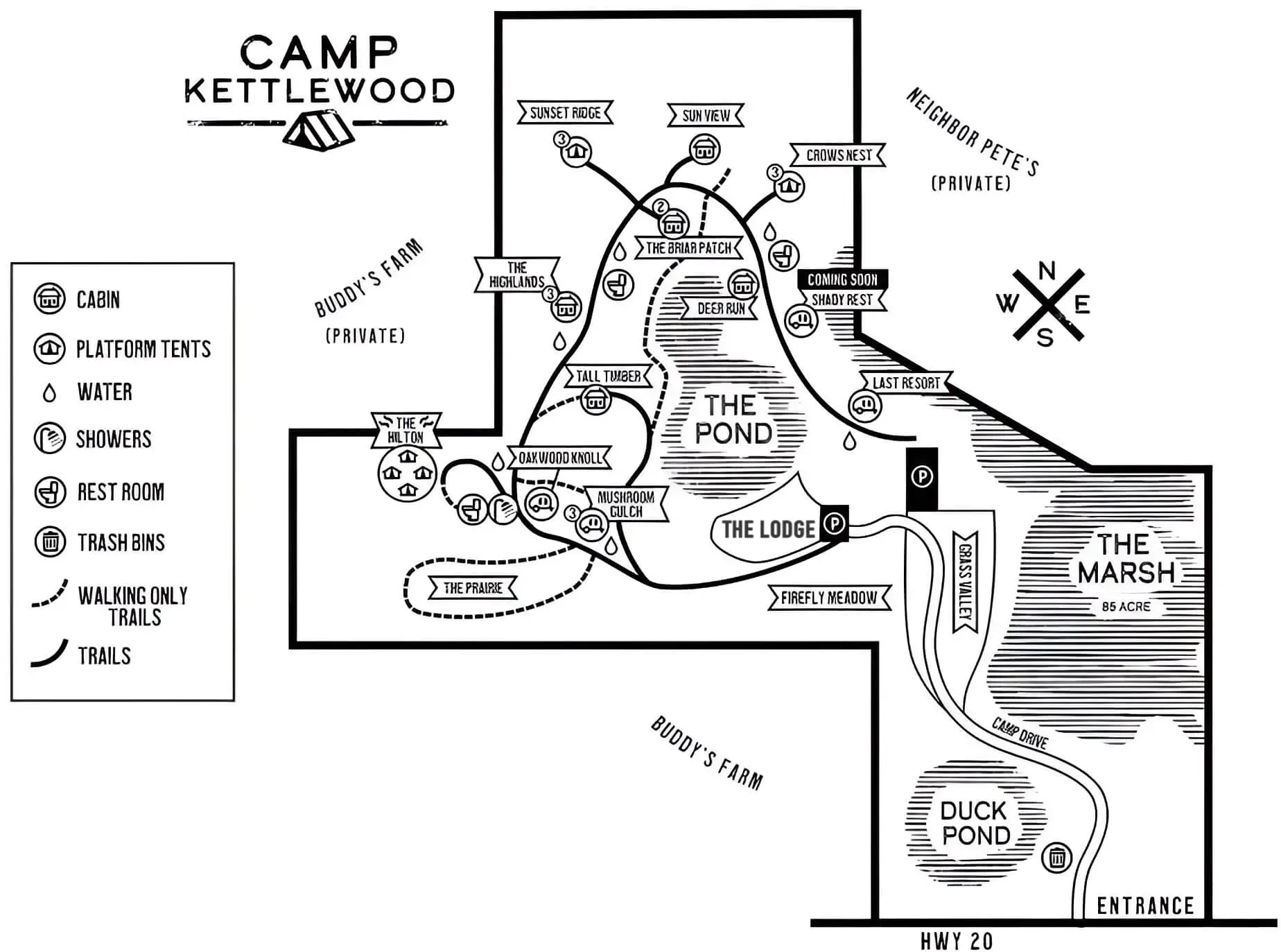 Camp Kettlewood Map
