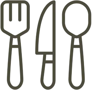 Cooking and eating utensils (pots, pans, dishes) Icon
